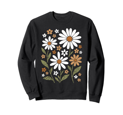 Wildflowers Flowers Pattern Summer Sweatshirt - Trendy Graphic for Adults - T-Shirt, Sweatshirt, Hoodie