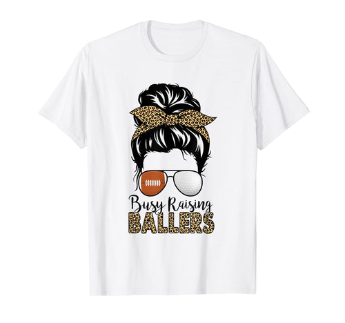 Busy Raising Ballers Golf And Football T-Shirt - Aesthetic Graphic Unisex - T-Shirt, Sweatshirt, Hoodie