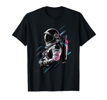 Cyber Astronaut Vaporwave Aesthetic T-Shirt - Minimalist Print for Adults - T-Shirt, Sweatshirt, Hoodie