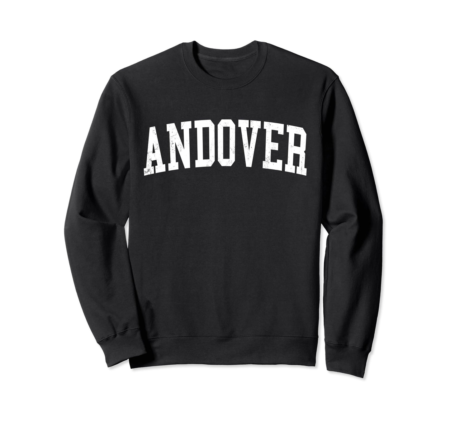 Andover Ks Distressed White Sweatshirt - Streetwear Style for Adults - T-Shirt, Sweatshirt, Hoodie
