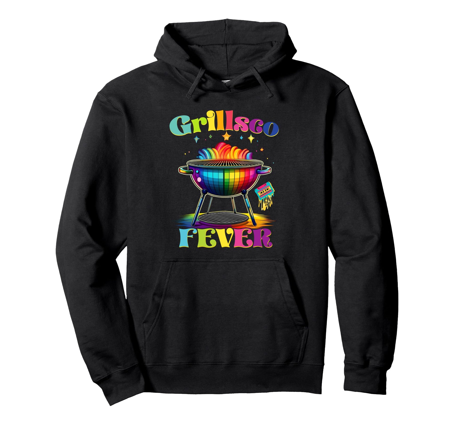 Grillsco Fever Disco Grilling Bbq 80S Hoodie - Unique Graphic Unisex - T-Shirt, Sweatshirt, Hoodie