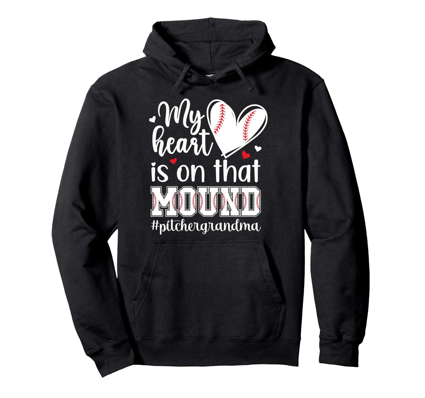 Proud Baseball Pitcher Grandma Baseball Hoodie - Aesthetic Graphic Unisex - T-Shirt, Sweatshirt, Hoodie