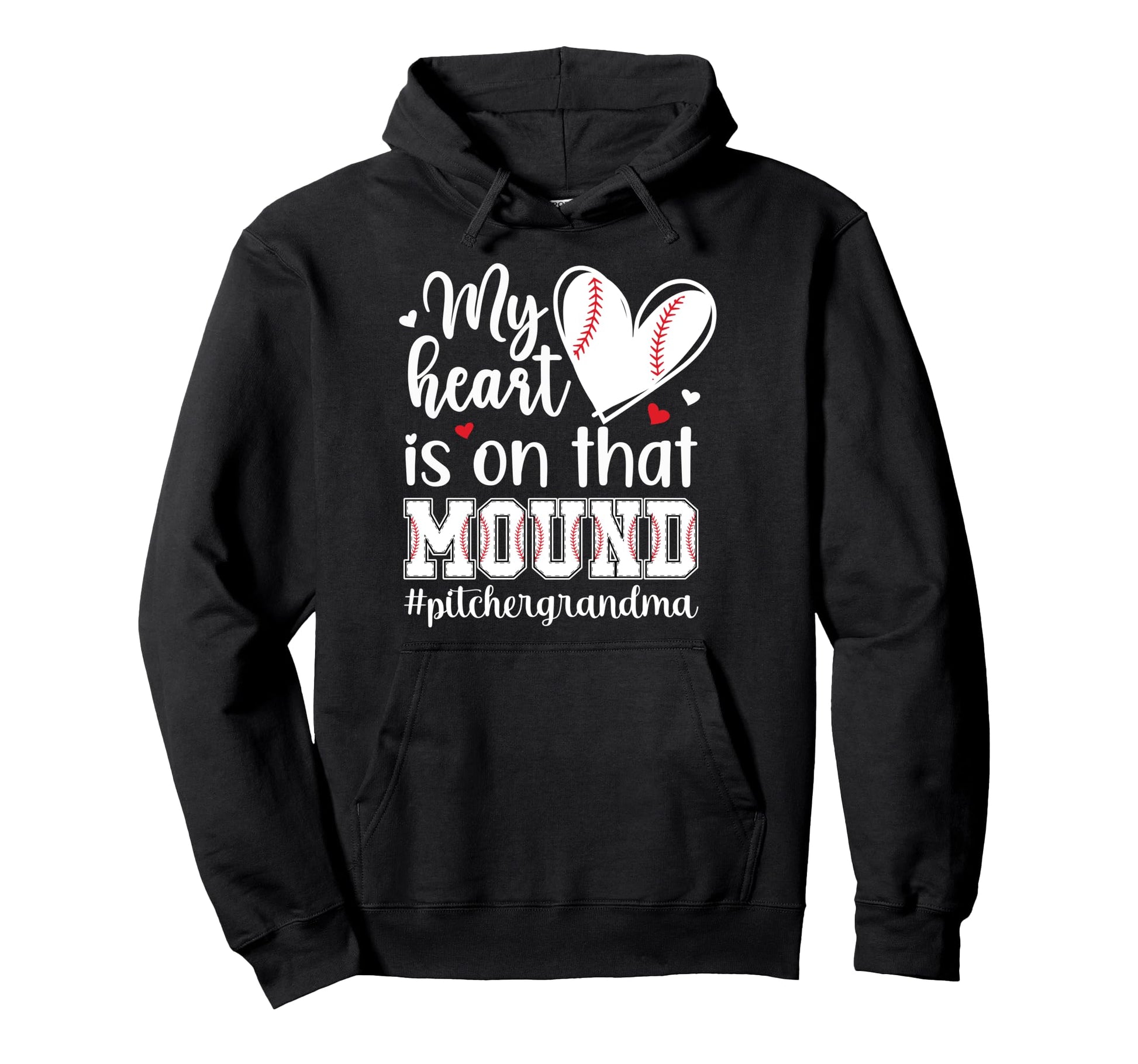 Proud Baseball Pitcher Grandma Baseball Hoodie - Aesthetic Graphic Unisex - T-Shirt, Sweatshirt, Hoodie