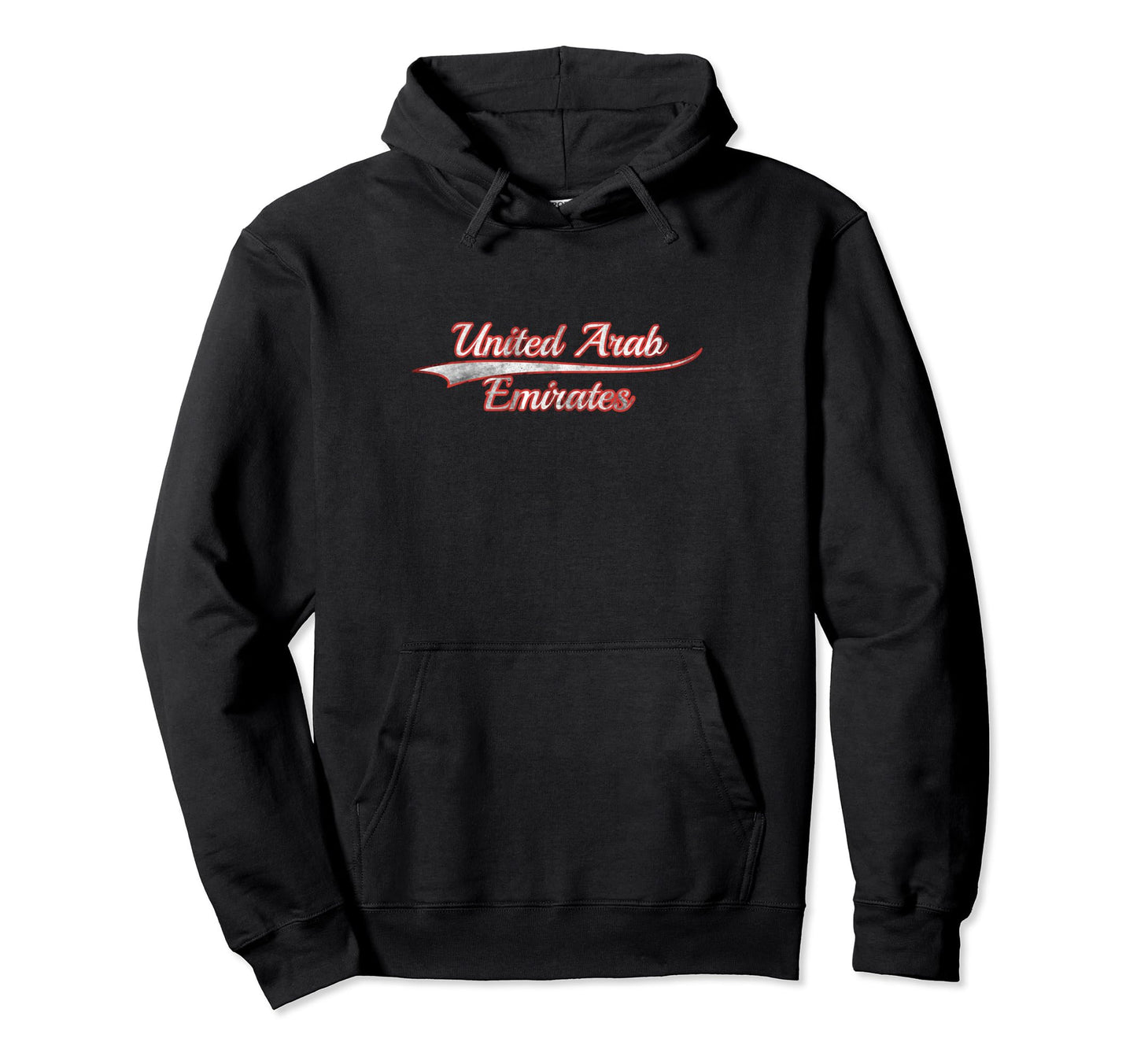 United Arab Emirates Varsity Distressed Hoodie - Fun Novelty Design Unisex - T-Shirt, Sweatshirt, Hoodie