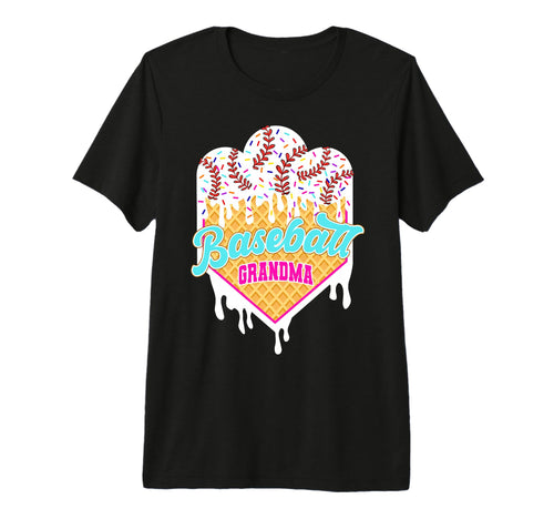 Baseball Grandma Ice Cream Drip Sweet T-Shirt - Streetwear Style Unisex - T-Shirt, Sweatshirt, Hoodie