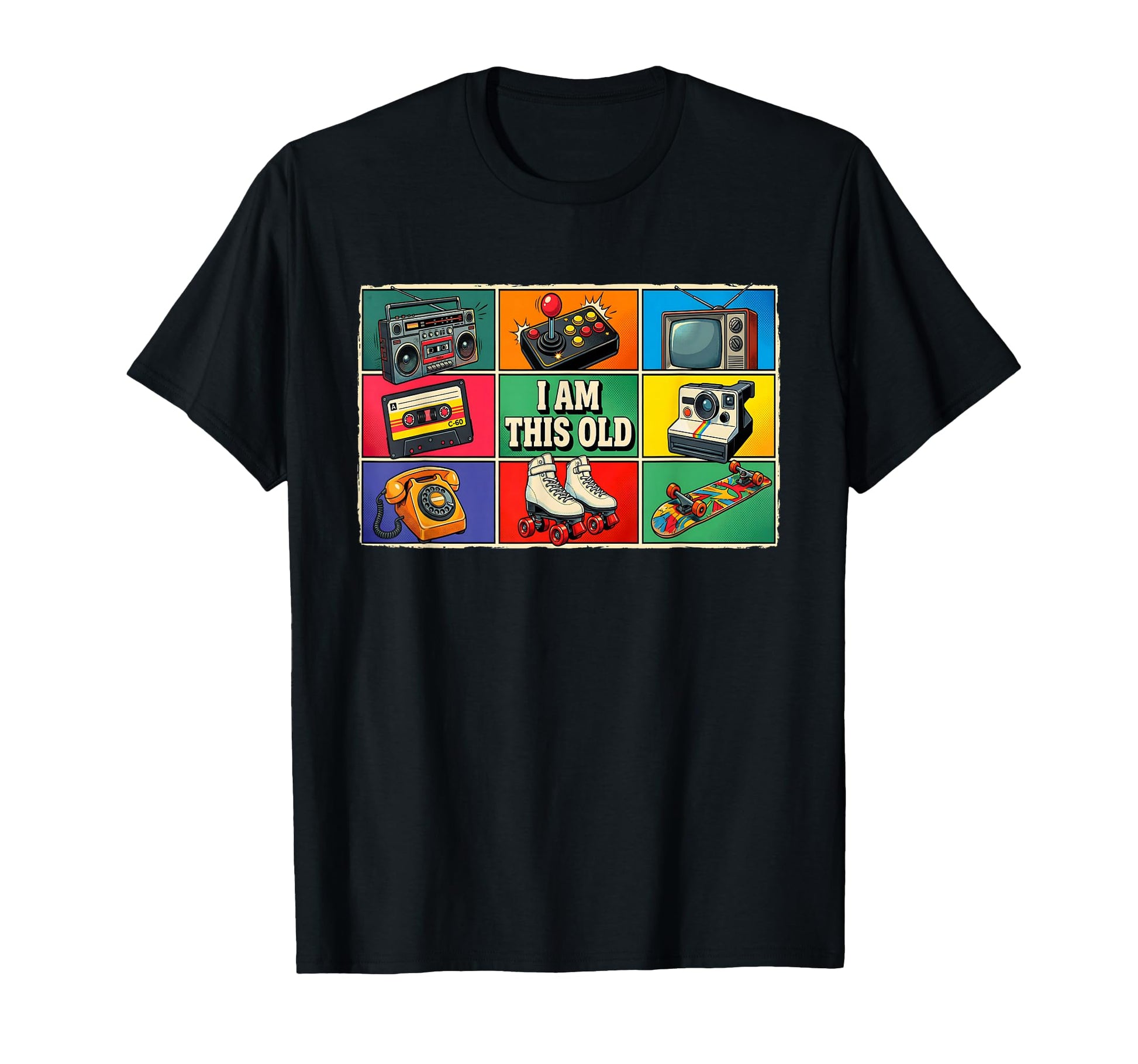 I Am This Old Nostalgia 80S 90S Cassette T-Shirt - Trendy Graphic Unisex - T-Shirt, Sweatshirt, Hoodie