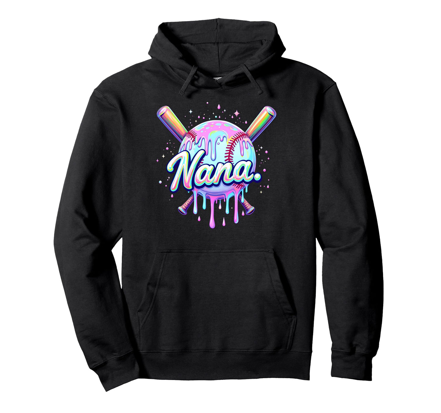 Baseball Drip Nana Tie Dye Baseball Hoodie - Minimalist Print Men Women - T-Shirt, Sweatshirt, Hoodie