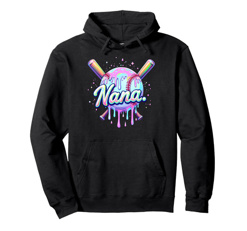 Baseball Drip Nana Tie Dye Baseball Hoodie - Minimalist Print Men Women - T-Shirt, Sweatshirt, Hoodie