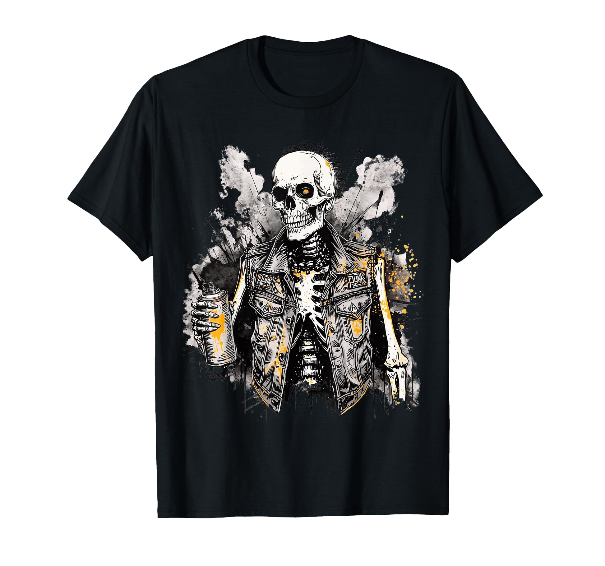 Grunge Rock Skeleton Graffiti Artist Punk T-Shirt - Trendy Graphic Unisex - T-Shirt, Sweatshirt, Hoodie
