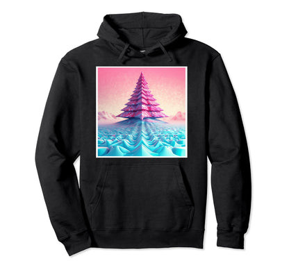 Vaporwave Core Aesthetic Tree Ai Hoodie - Fun Novelty Design Unisex - T-Shirt, Sweatshirt, Hoodie