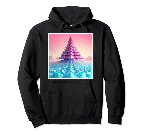 Vaporwave Core Aesthetic Tree Ai Hoodie - Fun Novelty Design Unisex - T-Shirt, Sweatshirt, Hoodie