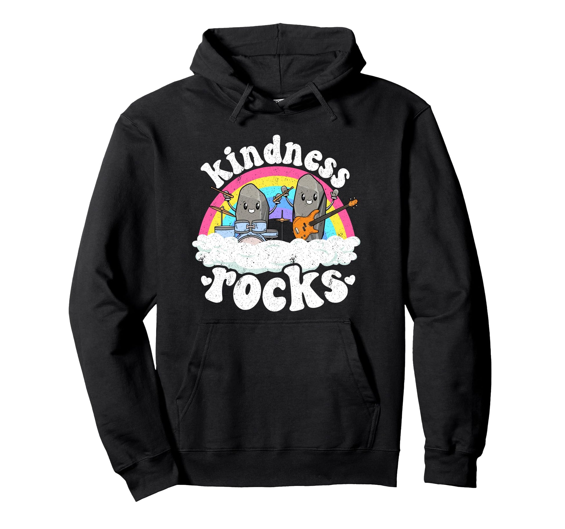 Anti Bullying Rainbow Hippie Music Hoodie - Streetwear Style Unisex - T-Shirt, Sweatshirt, Hoodie