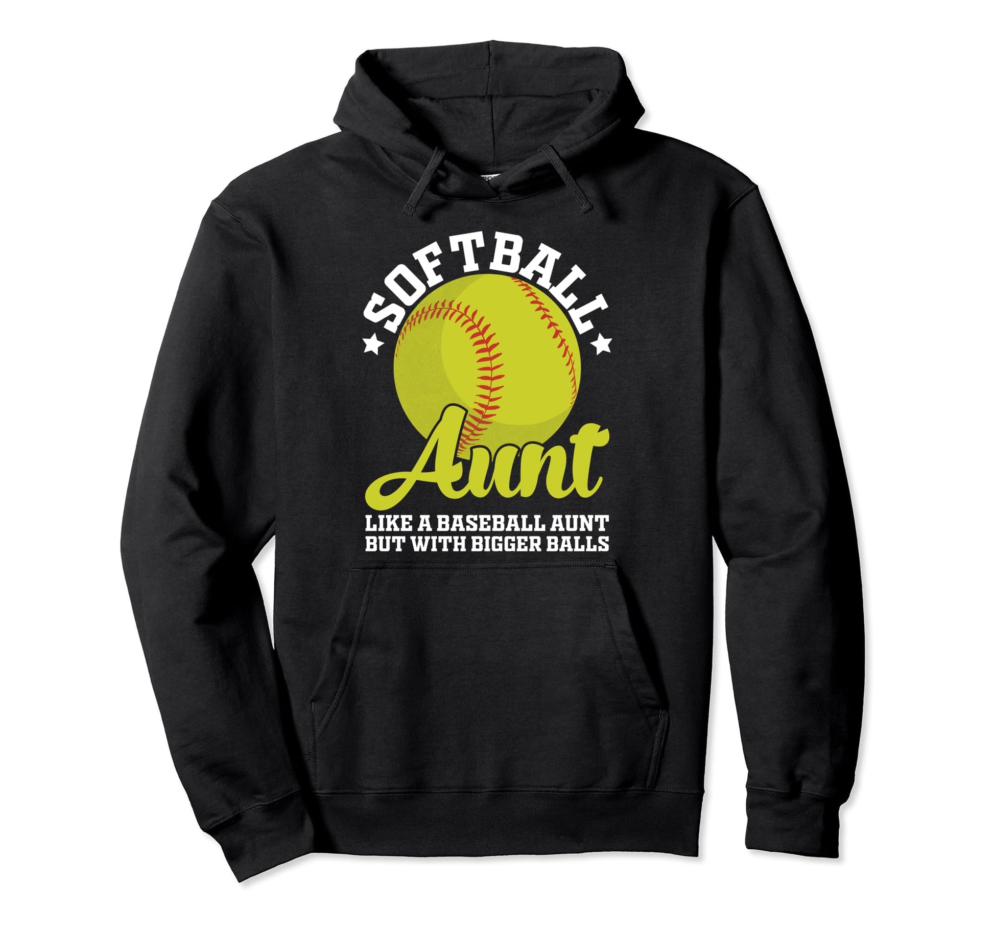 Softball Aunt Like Baseball Aunt But Hoodie - Minimalist Print for Adults - T-Shirt, Sweatshirt, Hoodie
