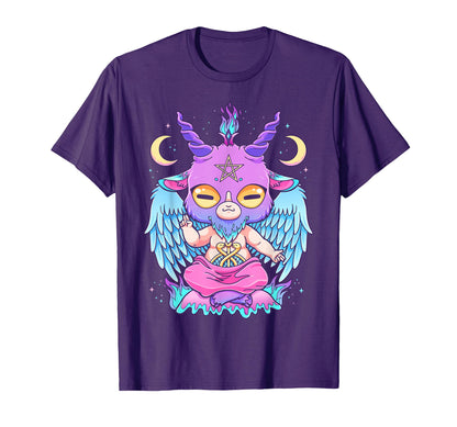 Pastel Goth Creepy Baphomet Goat Kawaii T-Shirt - Graphic Print for Adults - T-Shirt, Sweatshirt, Hoodie