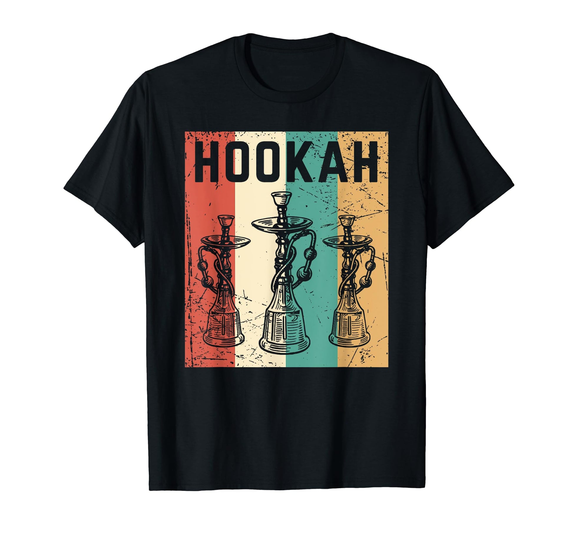 Eighties Hookah Rainbow Pipe Smoking T-Shirt - Casual Everyday Wear Unisex - T-Shirt, Sweatshirt, Hoodie