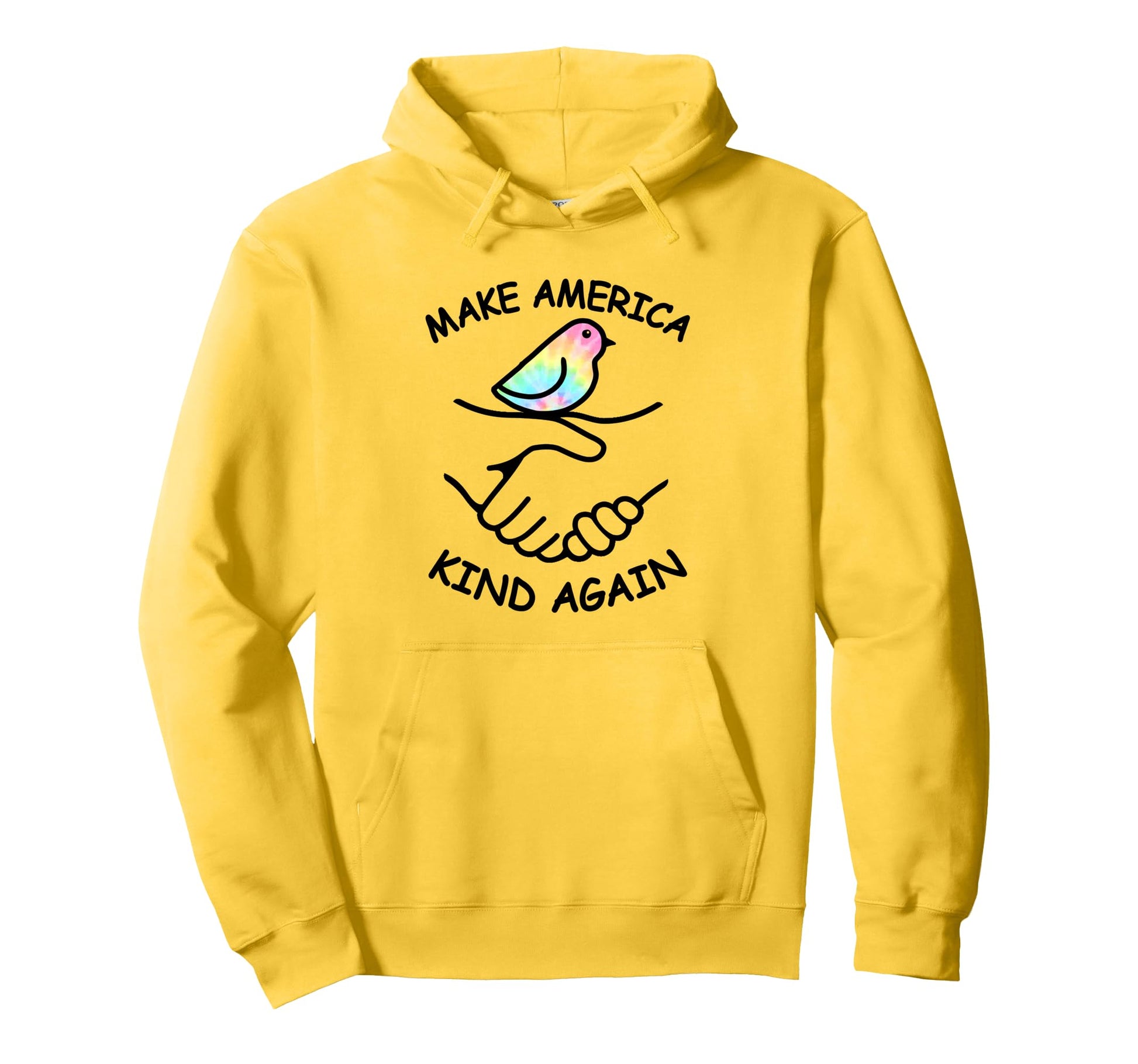 Make America Kind Again Shaking Hands Hoodie - Novelty Apparel for Adults - T-Shirt, Sweatshirt, Hoodie