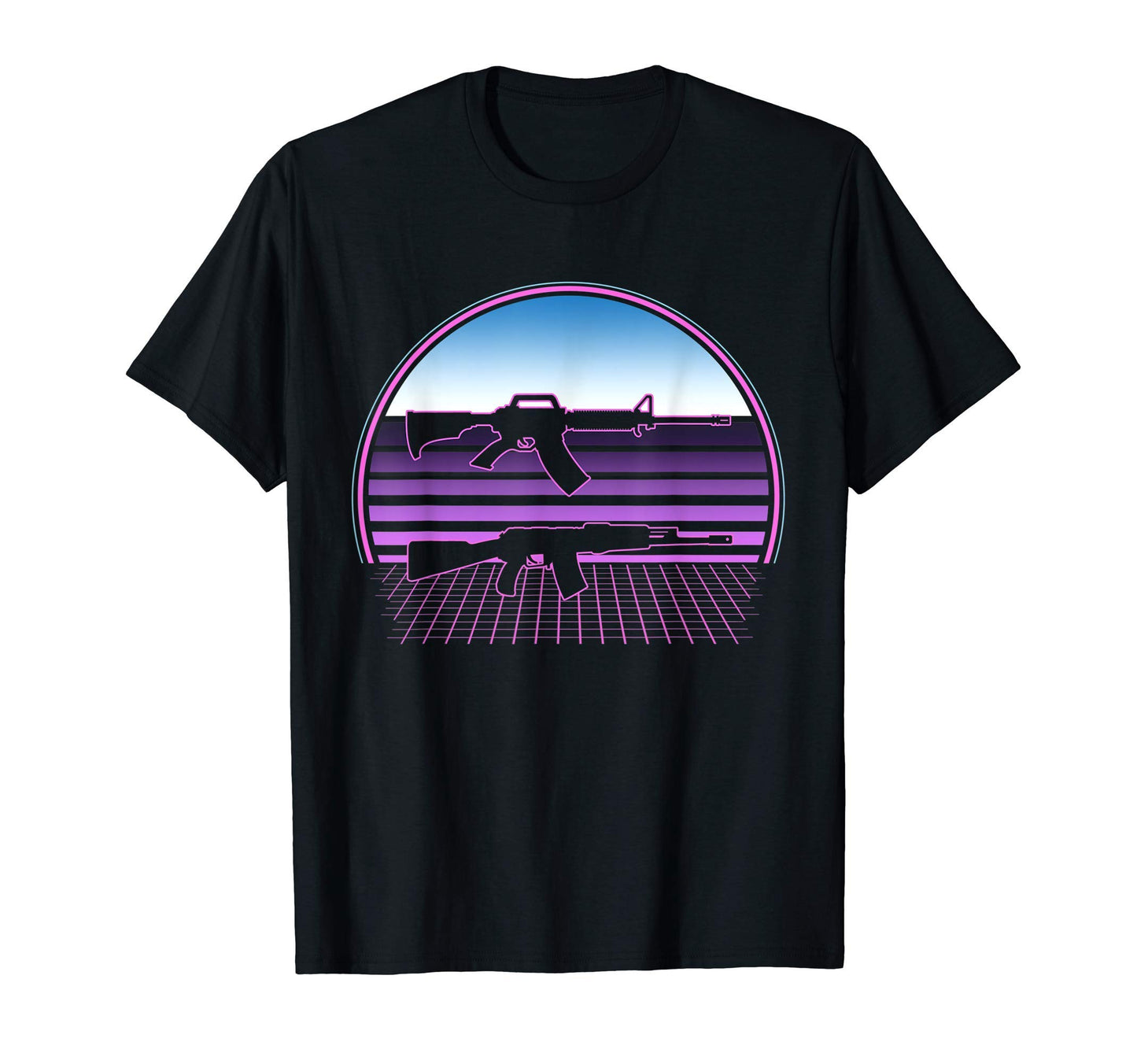 Rifles 80S Vaporwave Aesthetic Military T-Shirt - Trendy Graphic Unisex - T-Shirt, Sweatshirt, Hoodie