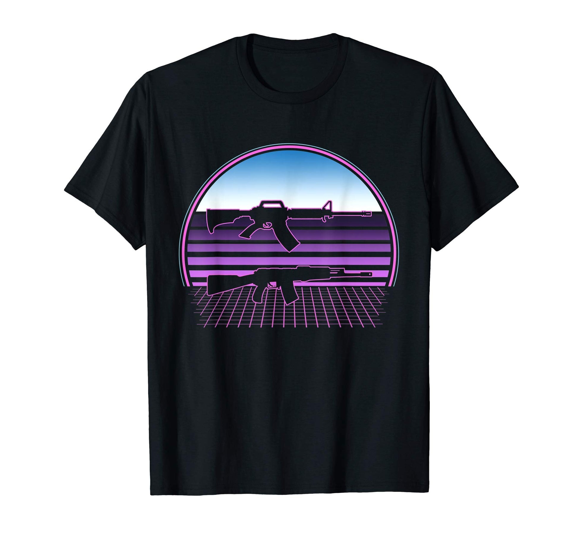 Rifles 80S Vaporwave Aesthetic Military T-Shirt - Trendy Graphic Unisex - T-Shirt, Sweatshirt, Hoodie