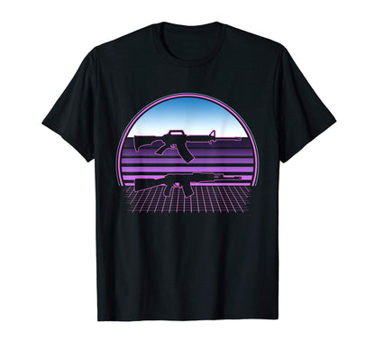 Rifles 80S Vaporwave Aesthetic Military T-Shirt - Trendy Graphic Unisex - T-Shirt, Sweatshirt, Hoodie