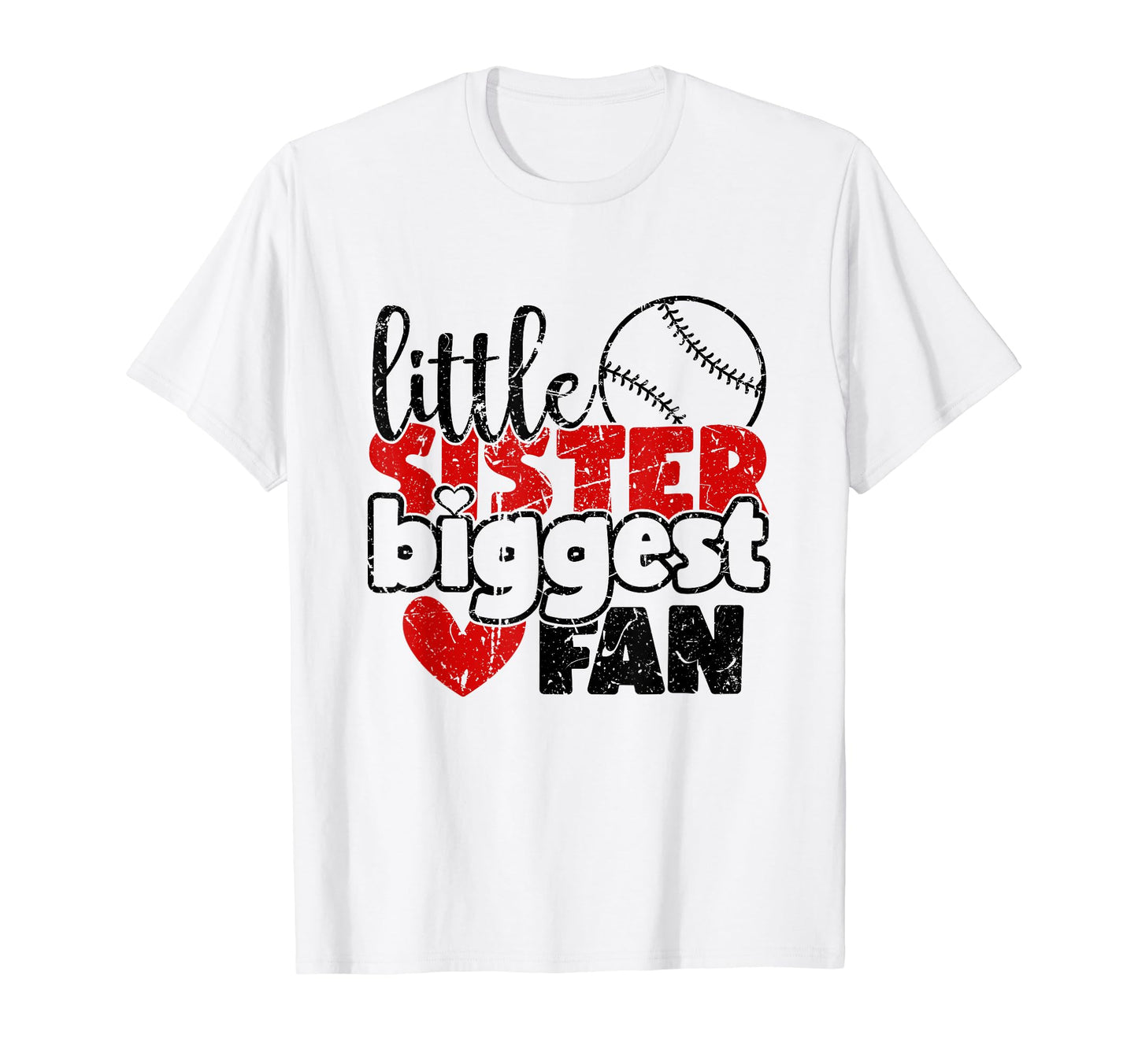Little Sister Biggest Fan Funny T-Shirt - Unique Graphic Men Women - T-Shirt, Sweatshirt, Hoodie