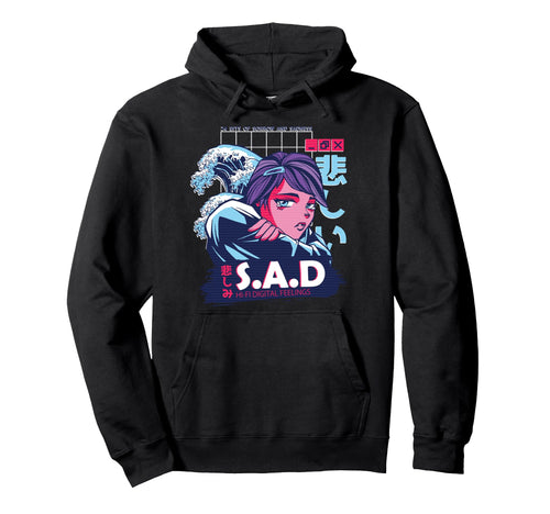 Synthwave Vaporwave Aesthetic Anime Hoodie - Fun Novelty Design Unisex - T-Shirt, Sweatshirt, Hoodie