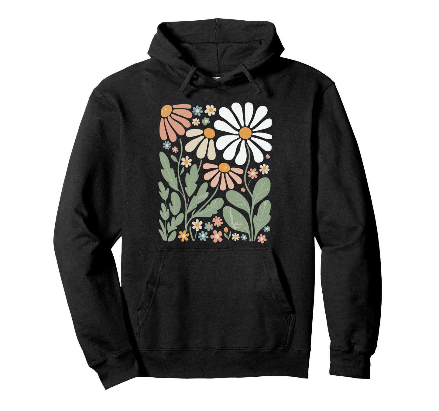 Wildflowers Flowers Pattern Summer Hoodie - Fun Novelty Design for Adults - T-Shirt, Sweatshirt, Hoodie