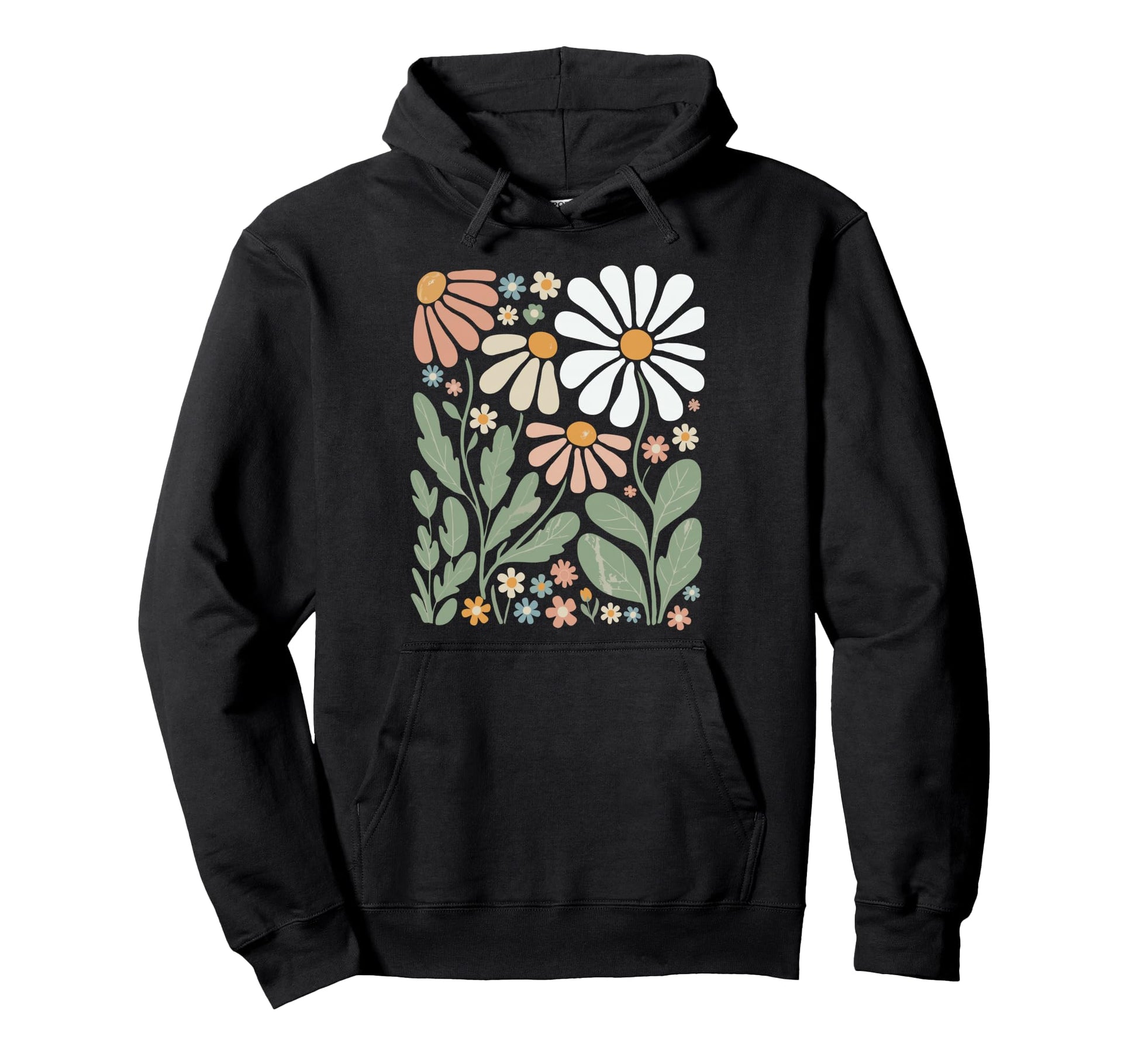 Wildflowers Flowers Pattern Summer Hoodie - Fun Novelty Design for Adults - T-Shirt, Sweatshirt, Hoodie