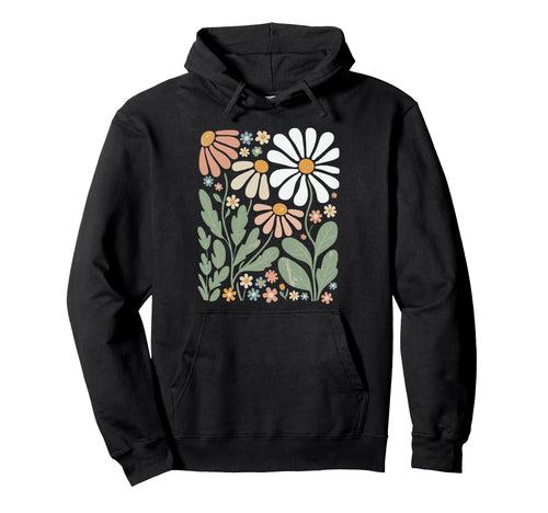 Wildflowers Flowers Pattern Summer Hoodie - Fun Novelty Design for Adults - T-Shirt, Sweatshirt, Hoodie