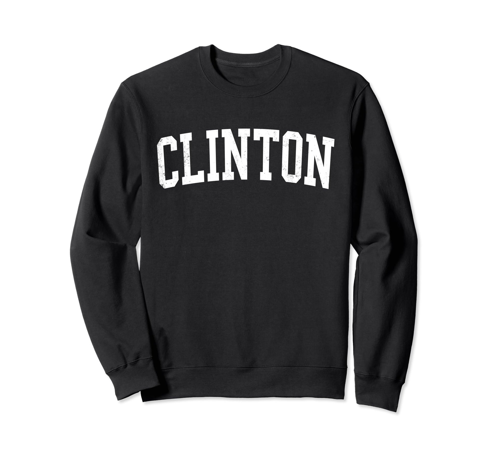 Clinton Mo Distressed White Sweatshirt - Casual Everyday Wear for Adults - T-Shirt, Sweatshirt, Hoodie