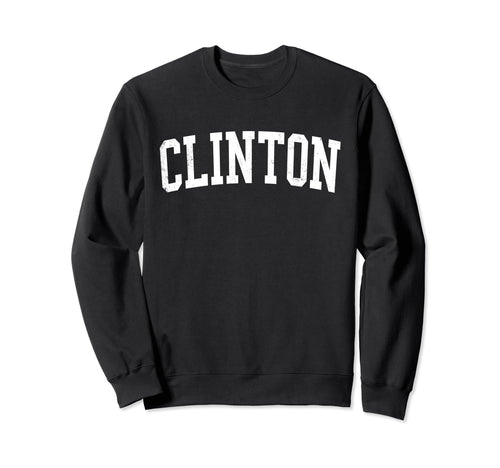 Clinton Mo Distressed White Sweatshirt - Casual Everyday Wear for Adults - T-Shirt, Sweatshirt, Hoodie