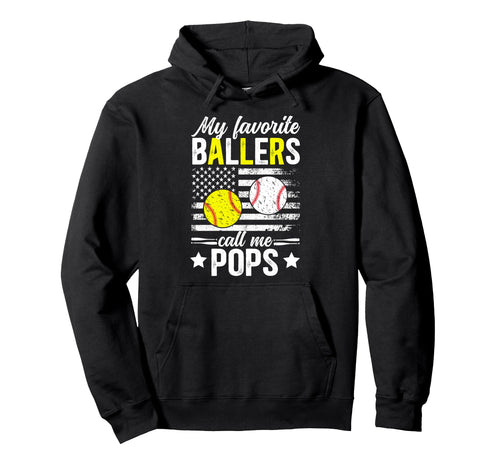 My Favorite Ballers Call Me Baseball Hoodie - Graphic Print Men Women - T-Shirt, Sweatshirt, Hoodie