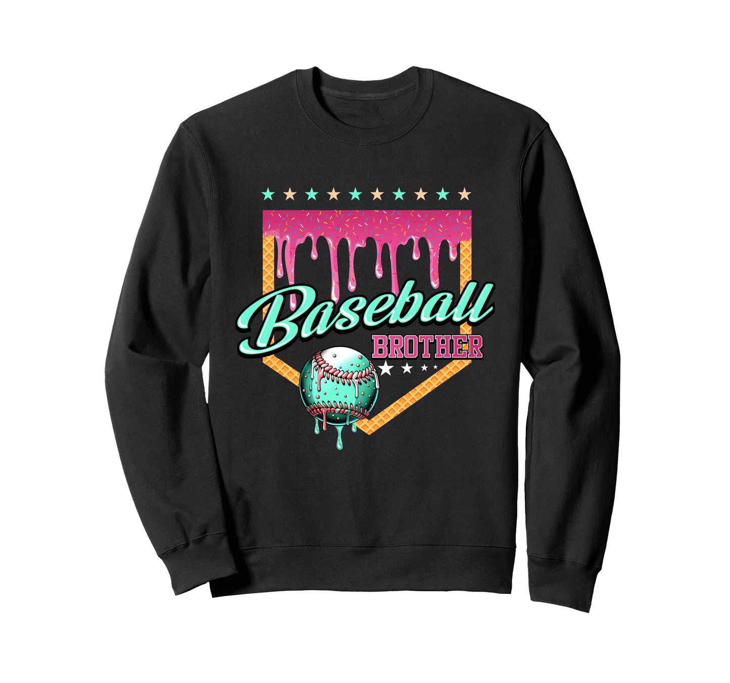Baseball Brother Drip Home Plate Sweatshirt - Streetwear Style Men Women - T-Shirt, Sweatshirt, Hoodie
