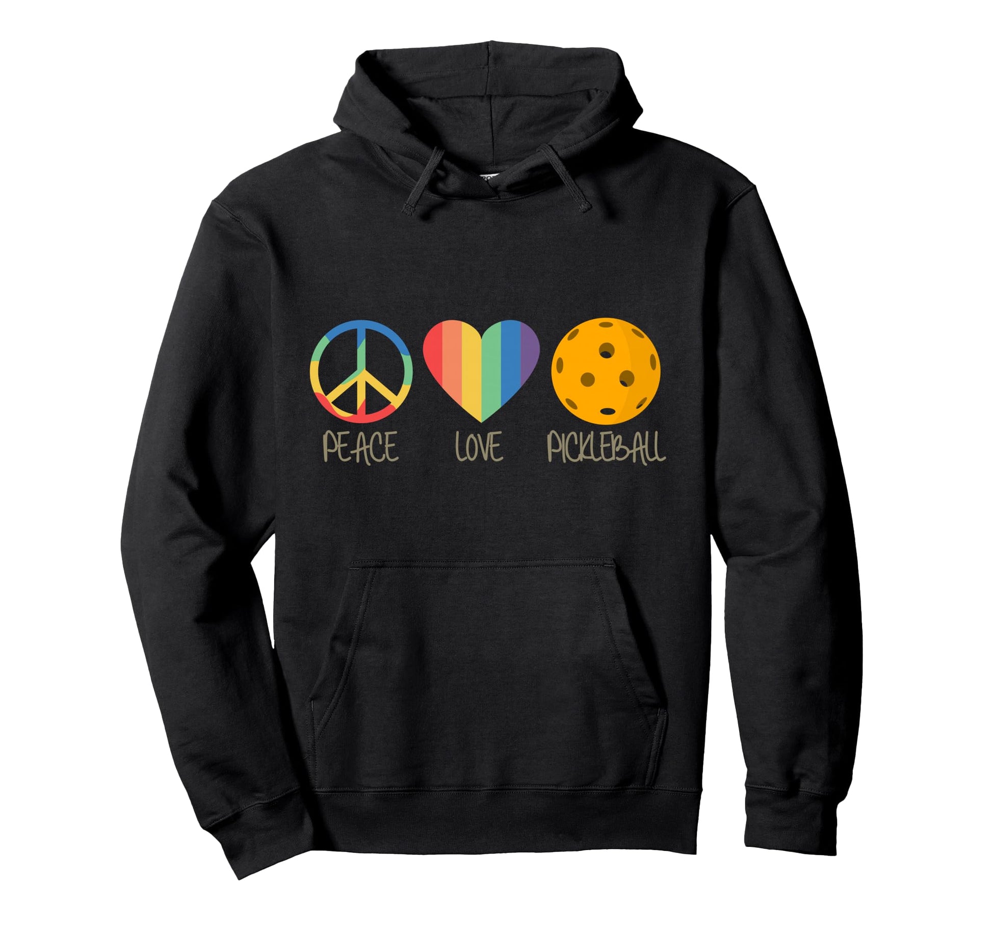 Peace Love Pickleball Hoodie - Aesthetic Graphic Unisex - T-Shirt, Sweatshirt, Hoodie