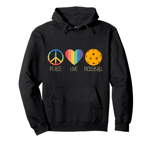 Peace Love Pickleball Hoodie - Aesthetic Graphic Unisex - T-Shirt, Sweatshirt, Hoodie