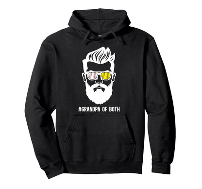 Grandpa Both Baseball Softball Grandpa Hoodie - Streetwear Style Men Women - T-Shirt, Sweatshirt, Hoodie