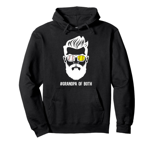 Grandpa Both Baseball Softball Grandpa Hoodie - Streetwear Style Men Women - T-Shirt, Sweatshirt, Hoodie