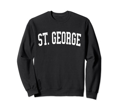St George Ut Distressed White Sweatshirt - Streetwear Style for Adults - T-Shirt, Sweatshirt, Hoodie