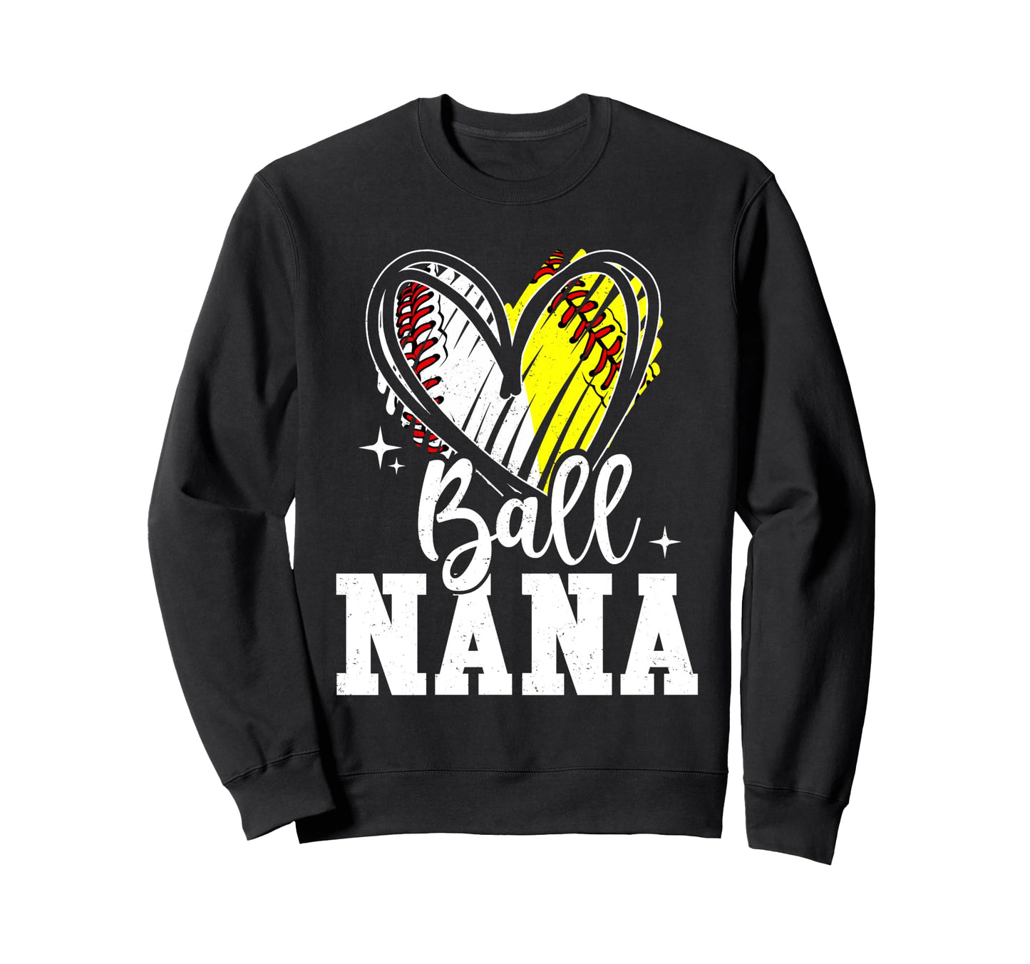 Ball Nana Grandma Softball Sweatshirt - Custom Art Print for Adults - T-Shirt, Sweatshirt, Hoodie