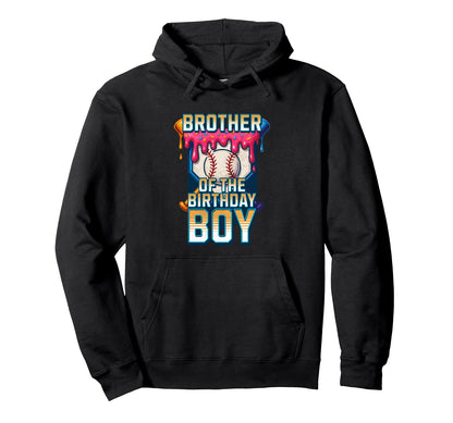 Brother Birthday Baseball Ice Cream Hoodie - Fun Novelty Design for Adults - T-Shirt, Sweatshirt, Hoodie