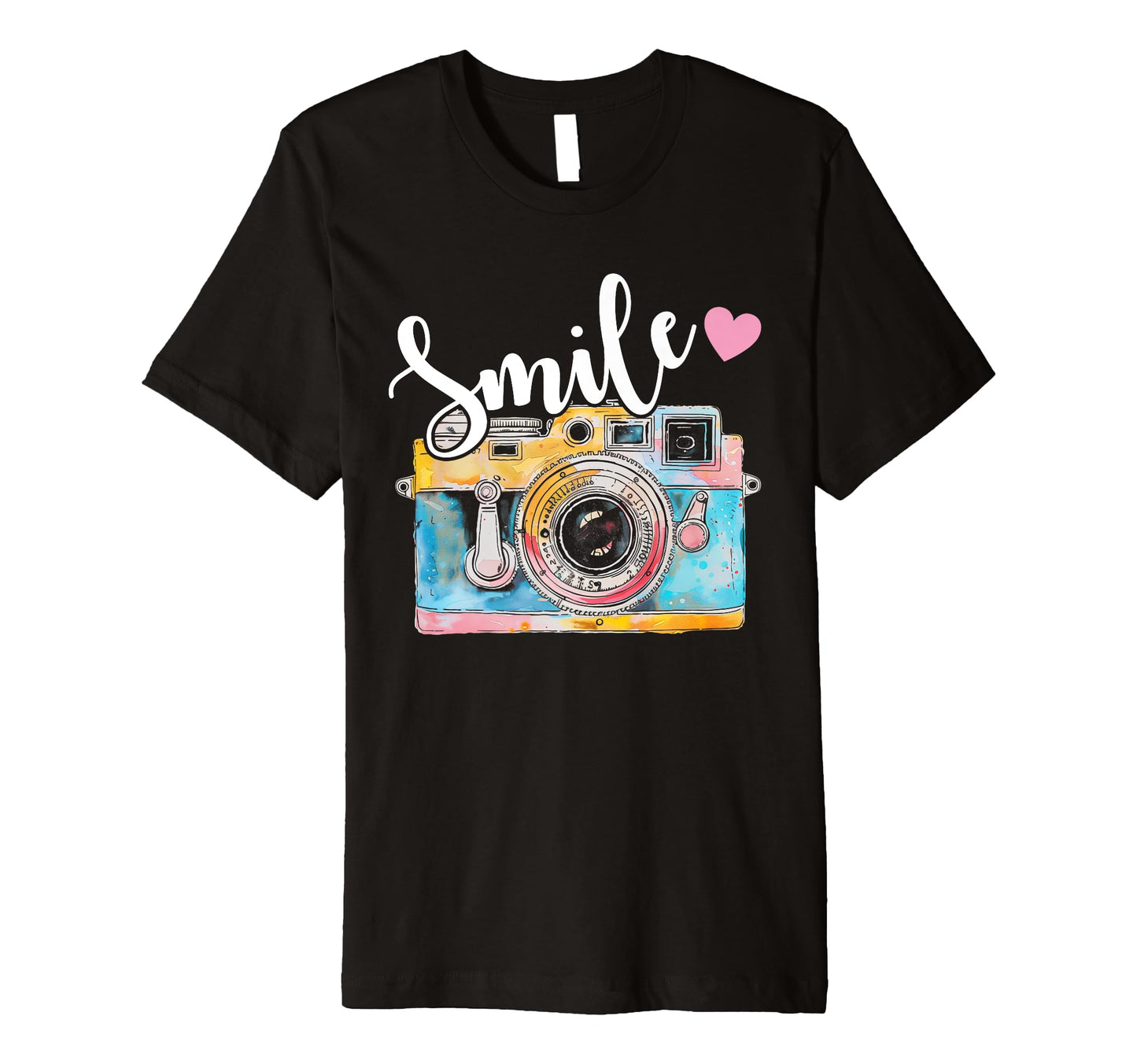 Photographer Smile Camera Funny T-Shirt - Aesthetic Graphic Men Women - T-Shirt, Sweatshirt, Hoodie