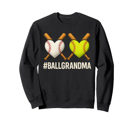 Ball Grandma Softball Grandma Sweatshirt - Custom Art Print Unisex - T-Shirt, Sweatshirt, Hoodie
