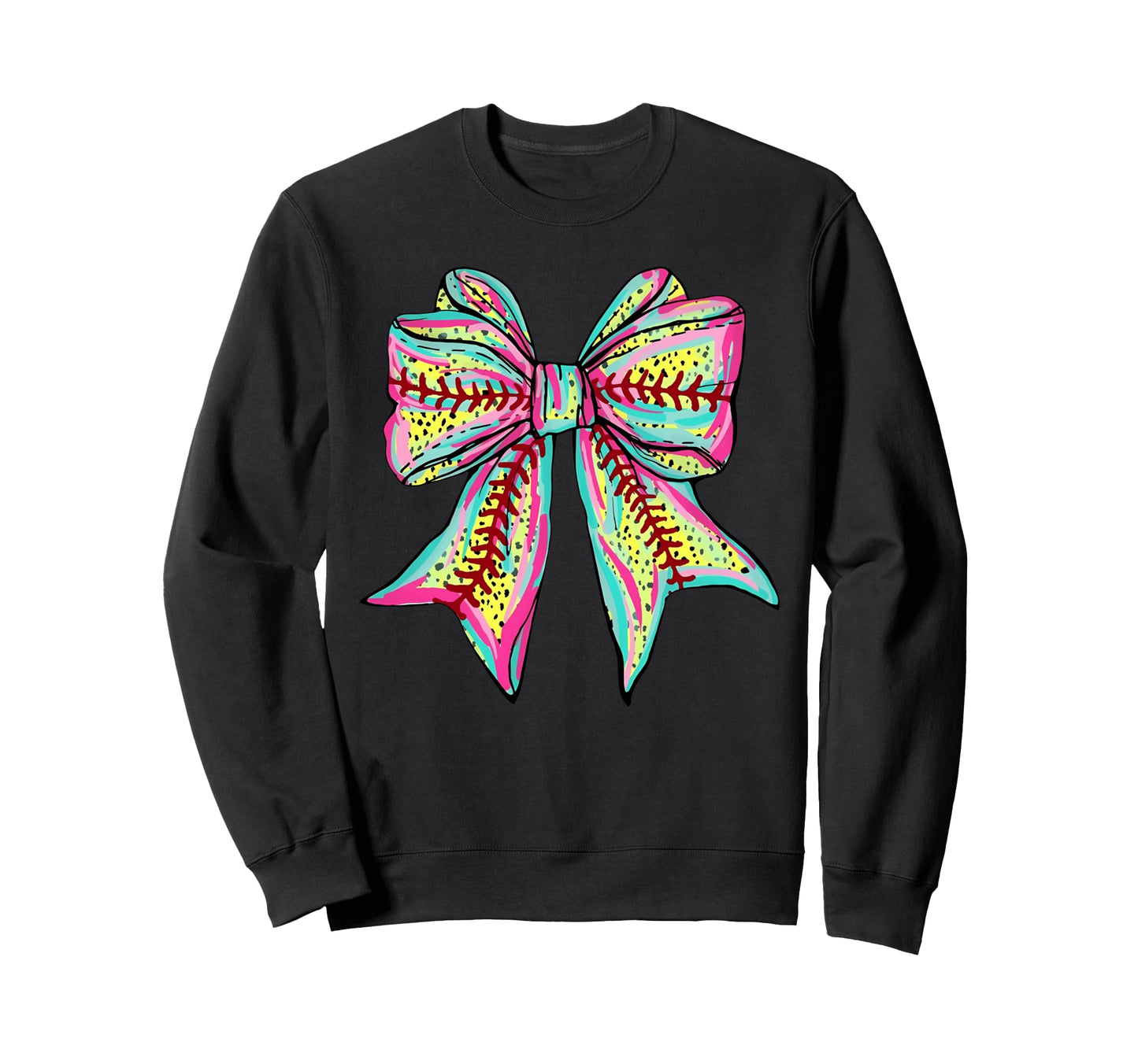 Baseball Softball Coquette Bow Game Sweatshirt - Trendy Graphic Men Women - T-Shirt, Sweatshirt, Hoodie
