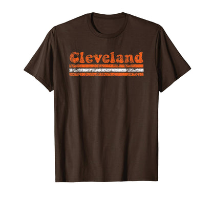 Cleveland Ohio Weathered Stripe T-Shirt - Streetwear Style for Adults - T-Shirt, Sweatshirt, Hoodie