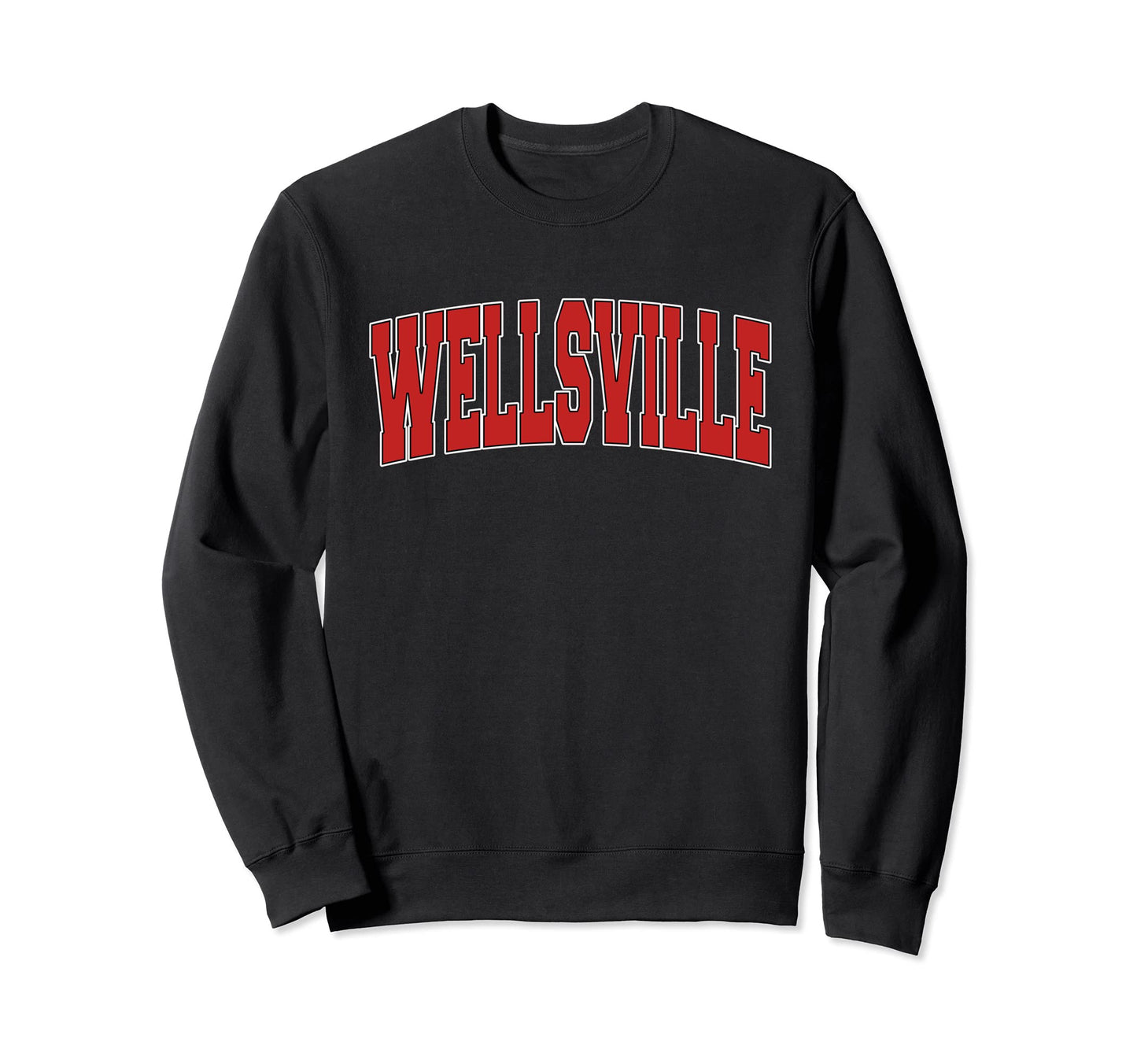 Wellsville Ny New York Varsity Usa Sweatshirt - Minimalist Print Unisex - T-Shirt, Sweatshirt, Hoodie