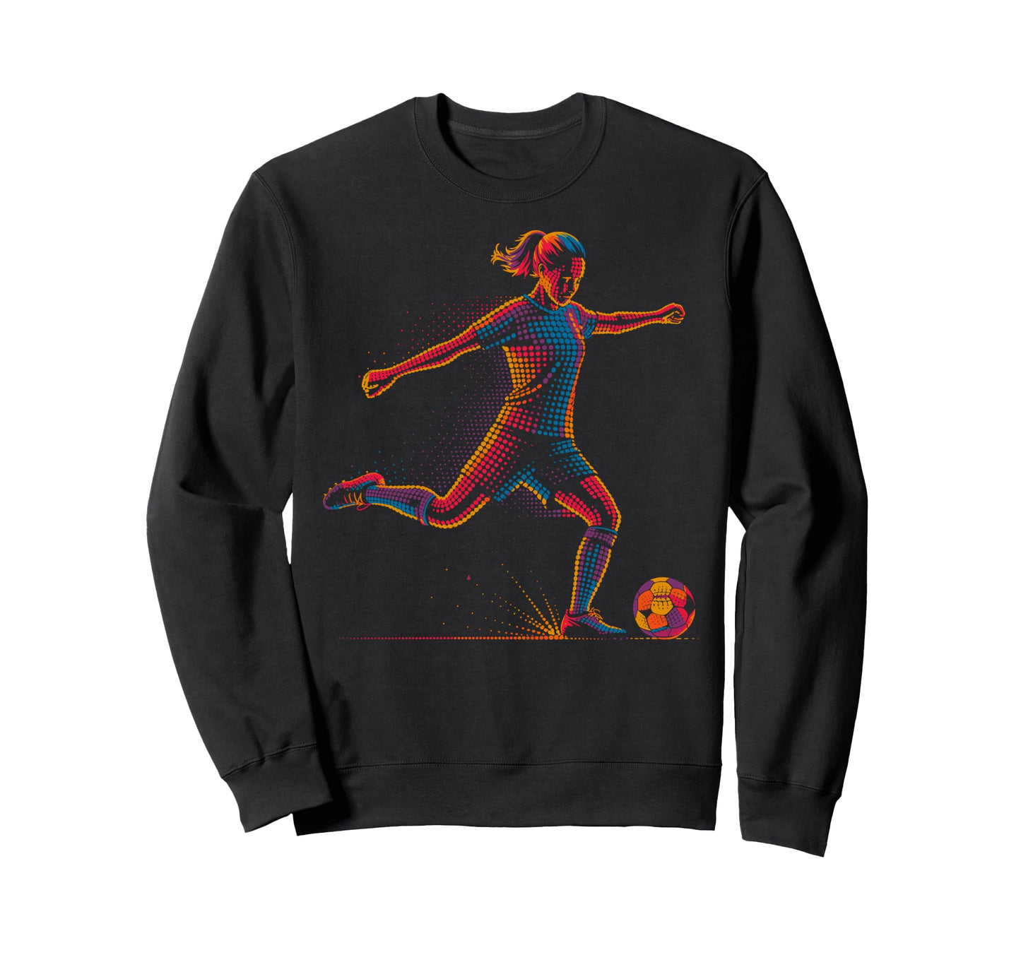 Colorful Funny Soccer Fan Dad Mom Sweatshirt - Trendy Graphic for Adults - T-Shirt, Sweatshirt, Hoodie
