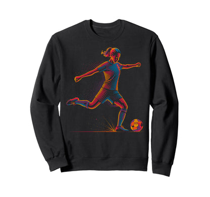 Colorful Funny Soccer Fan Dad Mom Sweatshirt - Trendy Graphic for Adults - T-Shirt, Sweatshirt, Hoodie