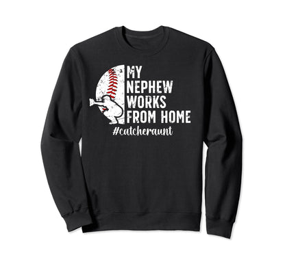 Baseball Catcher Aunt Funny Aunt Sweatshirt - Streetwear Style for Adults - T-Shirt, Sweatshirt, Hoodie