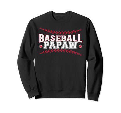 Baseball Papaw Proud Grandpa Papaw Sweatshirt - Graphic Print Men Women - T-Shirt, Sweatshirt, Hoodie