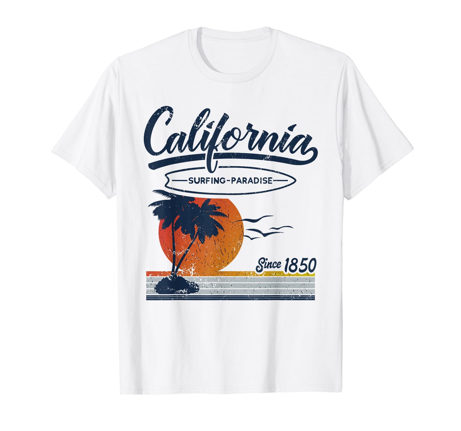 California Surf California 70S Surfing T-Shirt - Graphic Print for Adults - T-Shirt, Sweatshirt, Hoodie