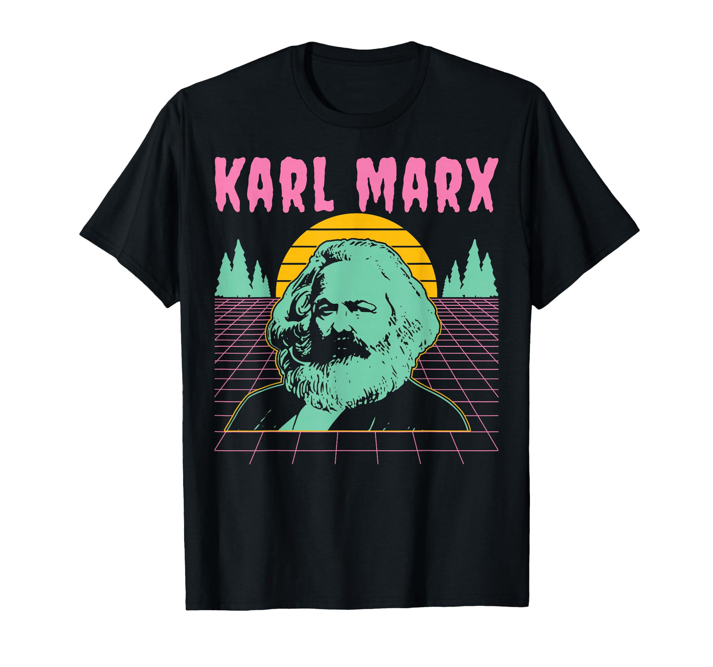 Karl Marx Communism Communist Vaporwave T-Shirt - Custom Art Print Unisex - T-Shirt, Sweatshirt, Hoodie